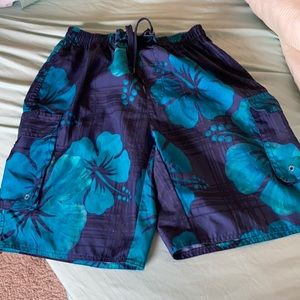 Men’s ocean blue swim trunks
